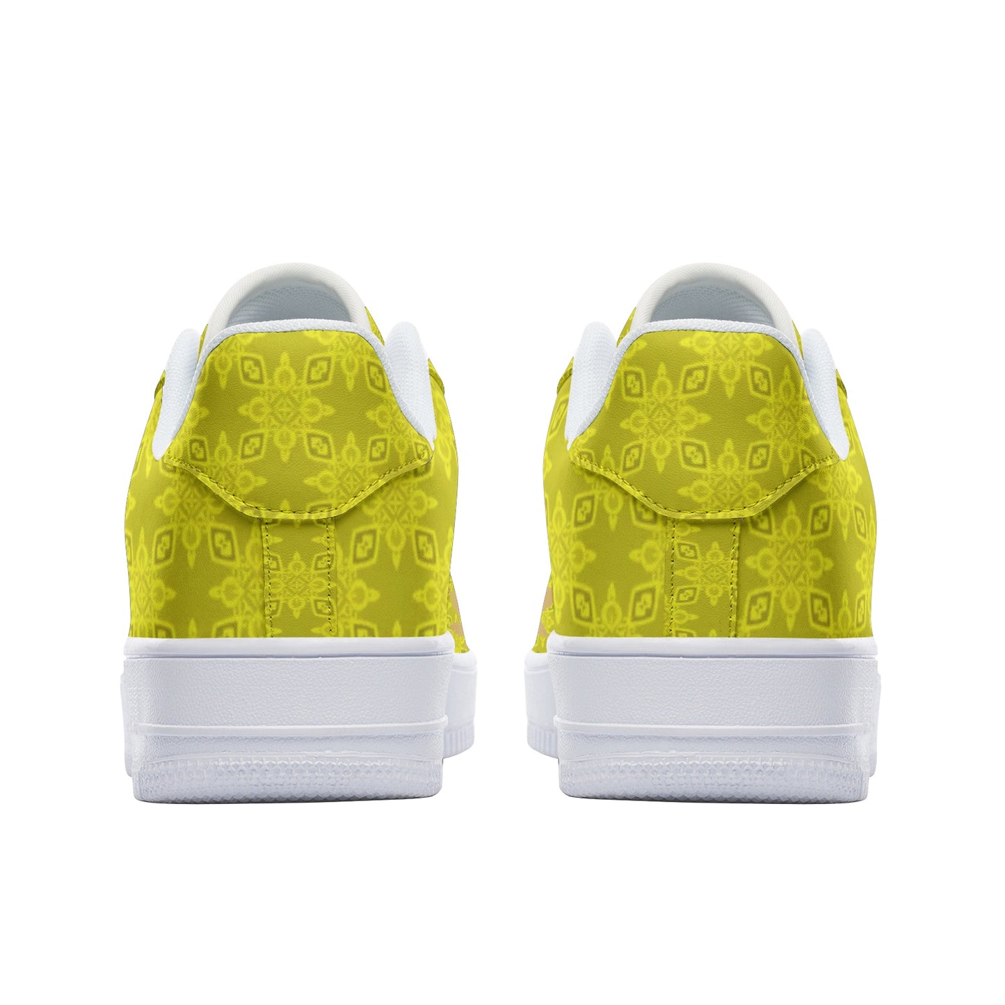 Gold Infinite Universe Unisex Low Top Leather Sneakers