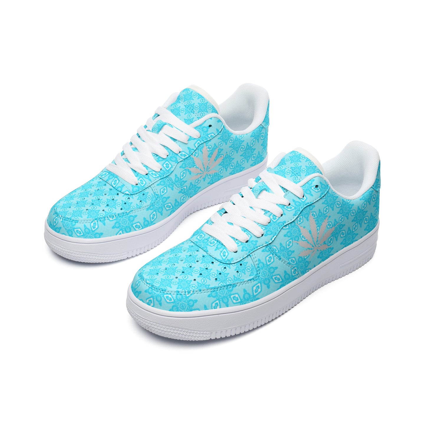 Sapphire Infinite Universe Unisex Low Top Leather Sneakers