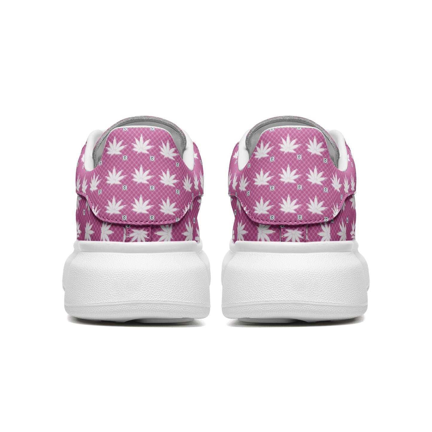 FROSTED ICED FLAMING ICED DIAMOND Infinite Universe Unisex Non Slip Lace Up Faux Leather Sneakers