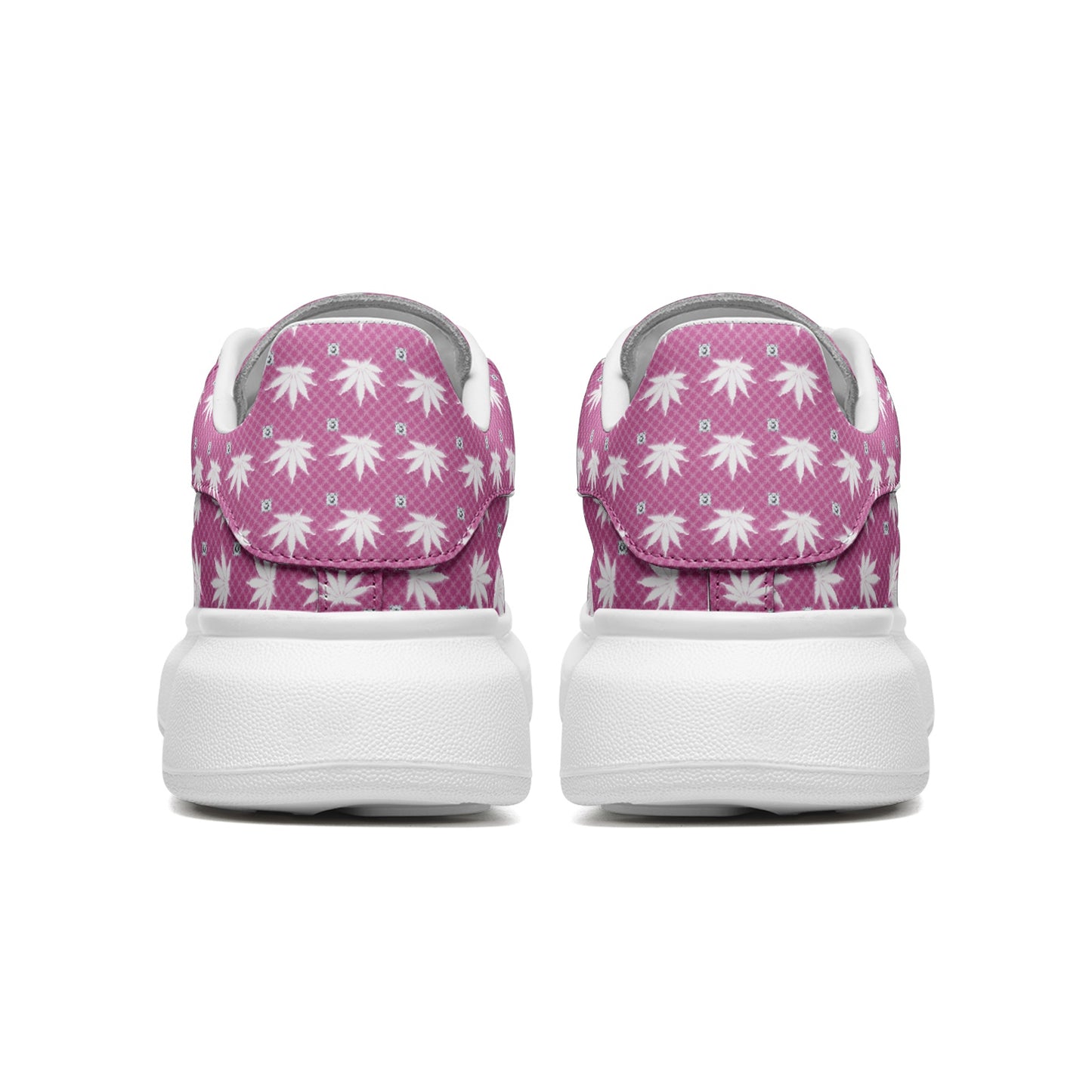 FROSTED ICED FLAMING ICED DIAMOND Infinite Universe Unisex Non Slip Lace Up Faux Leather Sneakers