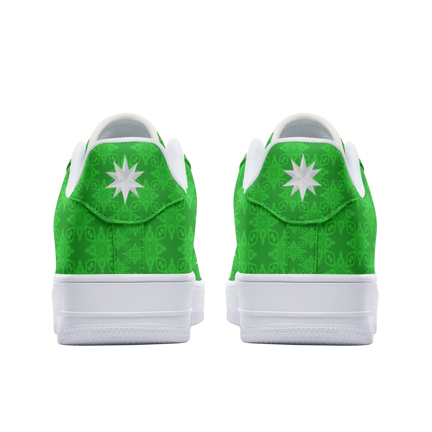 FROSTED GREEN SMOKE - Infinite Universe - Unisex Low Top Leather Sneakers