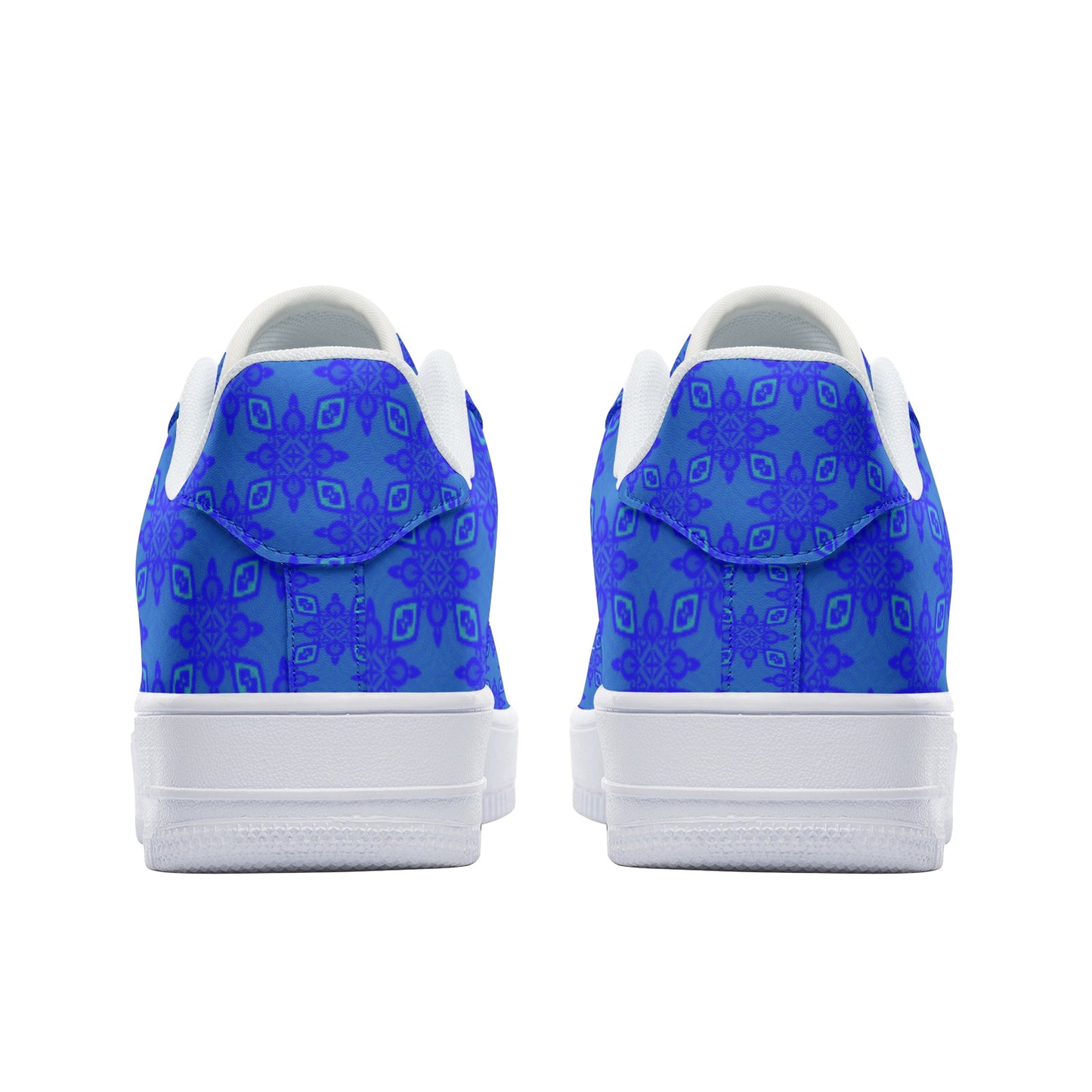 Blue Mellow Infinite Universe Unisex Low Top Leather Sneakers