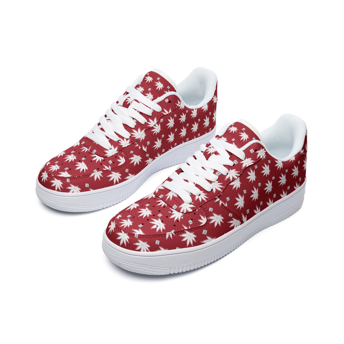 BLOOD FROSTED ICED DIAMOND Unisex Low Top Leather Sneakers