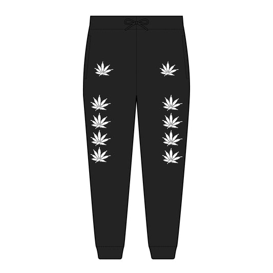 ICED FROSTED Infinite Universe Stylish Unisex Fleece Joggers with Leaf Embroidery | Cozy, Casual, Comfortable Pants for Everyday Wear, Gifts, Relaxation, Loungewear