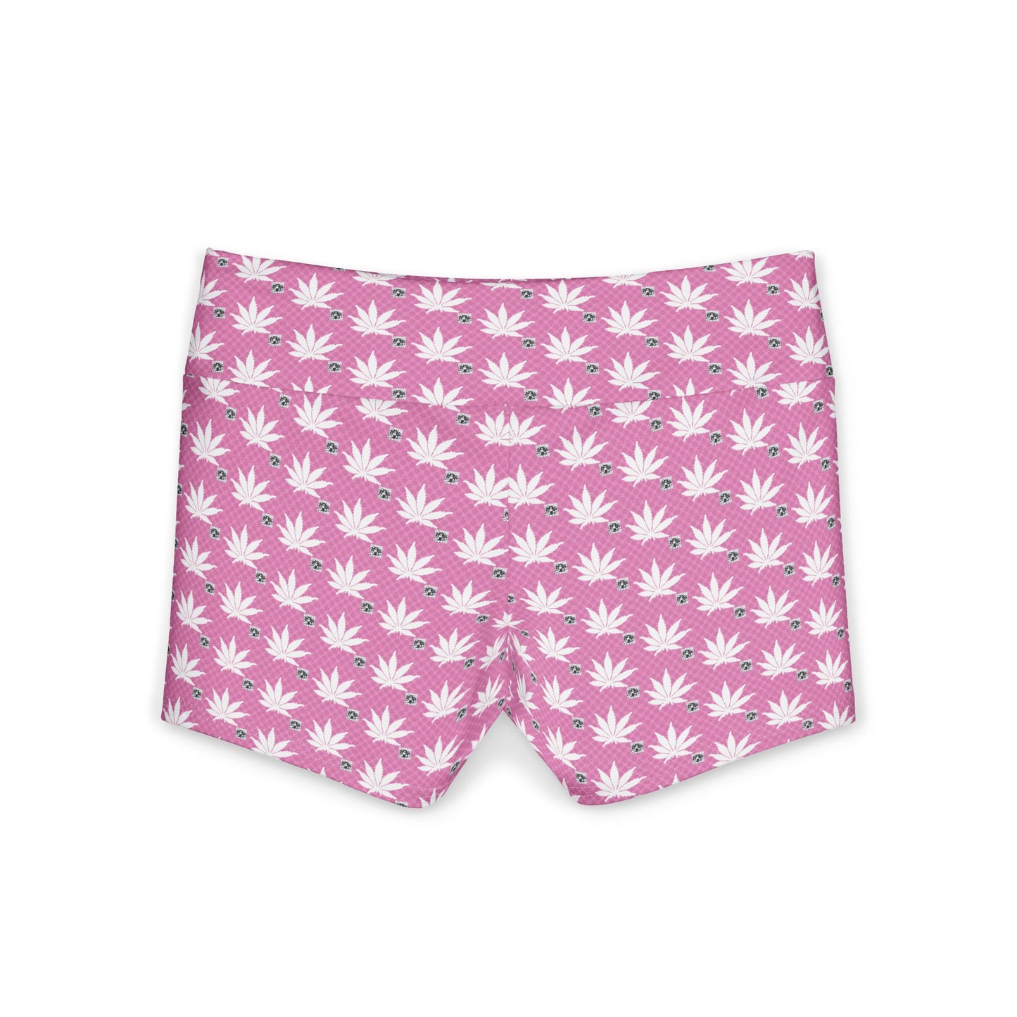 NEW PINK ICED DIAMOND Infinite Universe Yoga Shorts — Women's High-Waist Workout Shorts