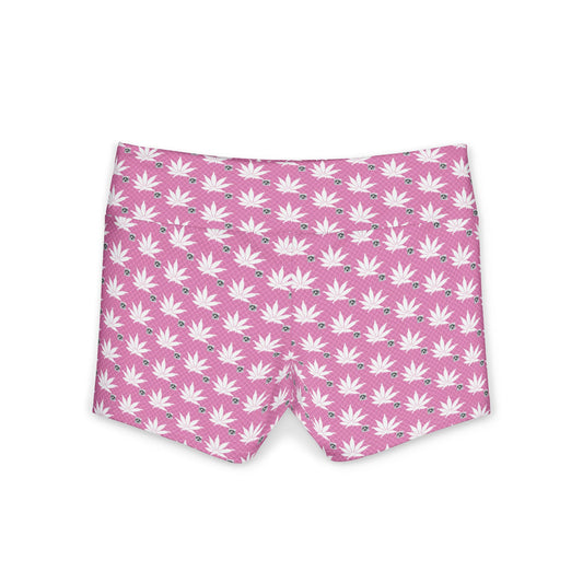 NEW PINK ICED DIAMOND Infinite Universe Yoga Shorts — Women's High-Waist Workout Shorts