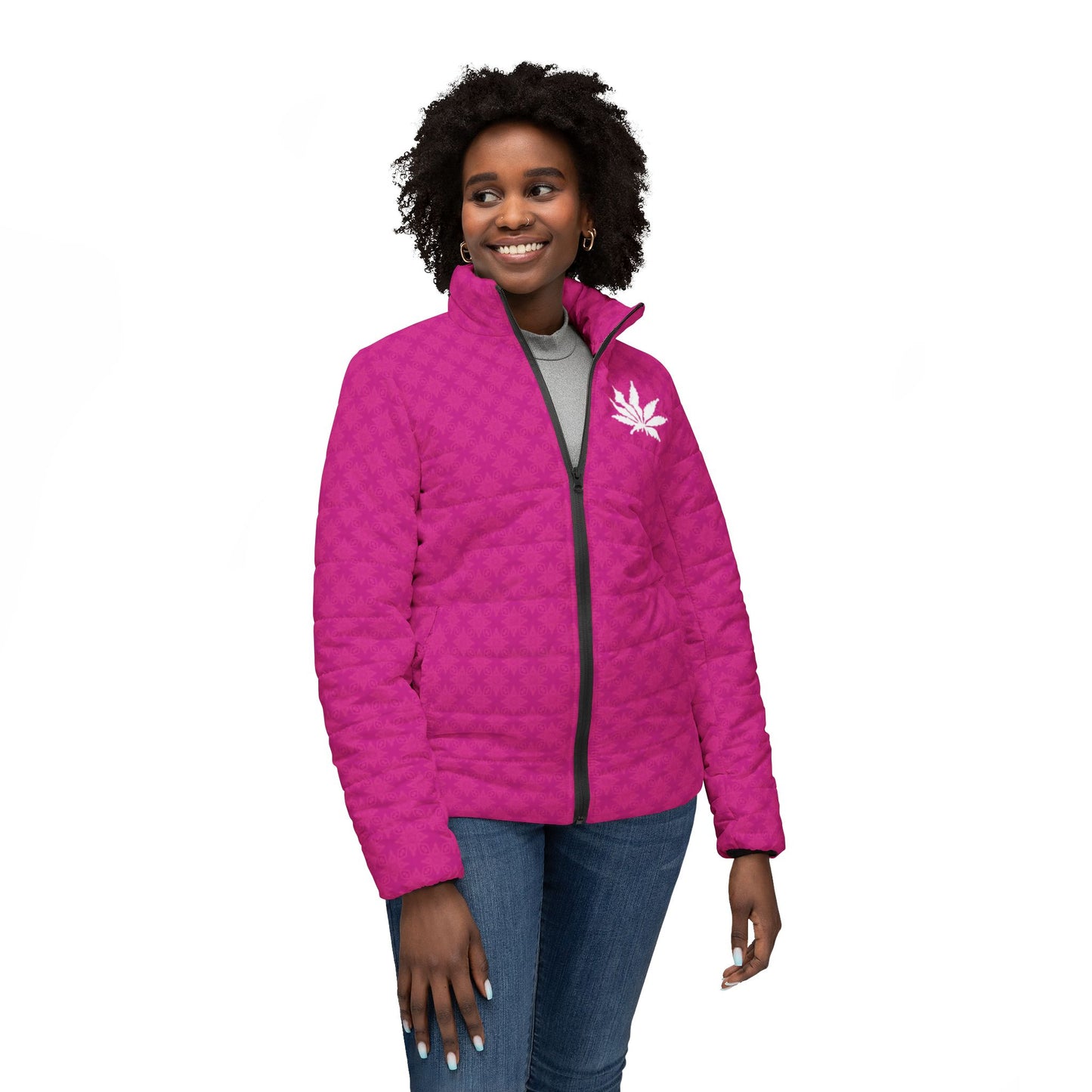 FLAMING {BABY STAR FLAKE} Infinite Universe Women’s Puffer Jacket (AOP)