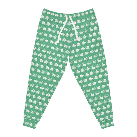 NEON GREEN SMOKE Infinite Universe Athletic Joggers (AOP)