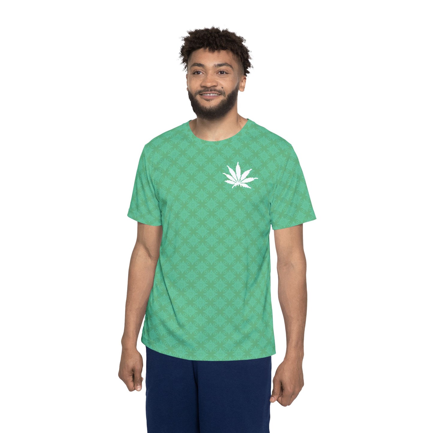 Aurora Green FROST {BABY STAR FLAKE} Infinite Universe Men's Sports Jersey (AOP)
