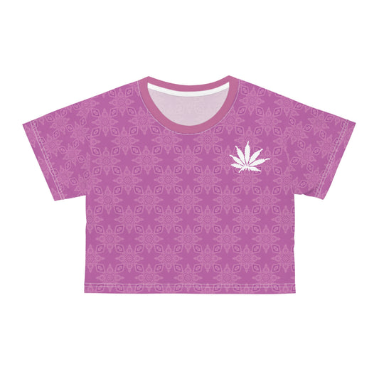 FROST Pink Diamond {BABY STAR FLAKE} Infinite Universe Crop Tee (AOP)