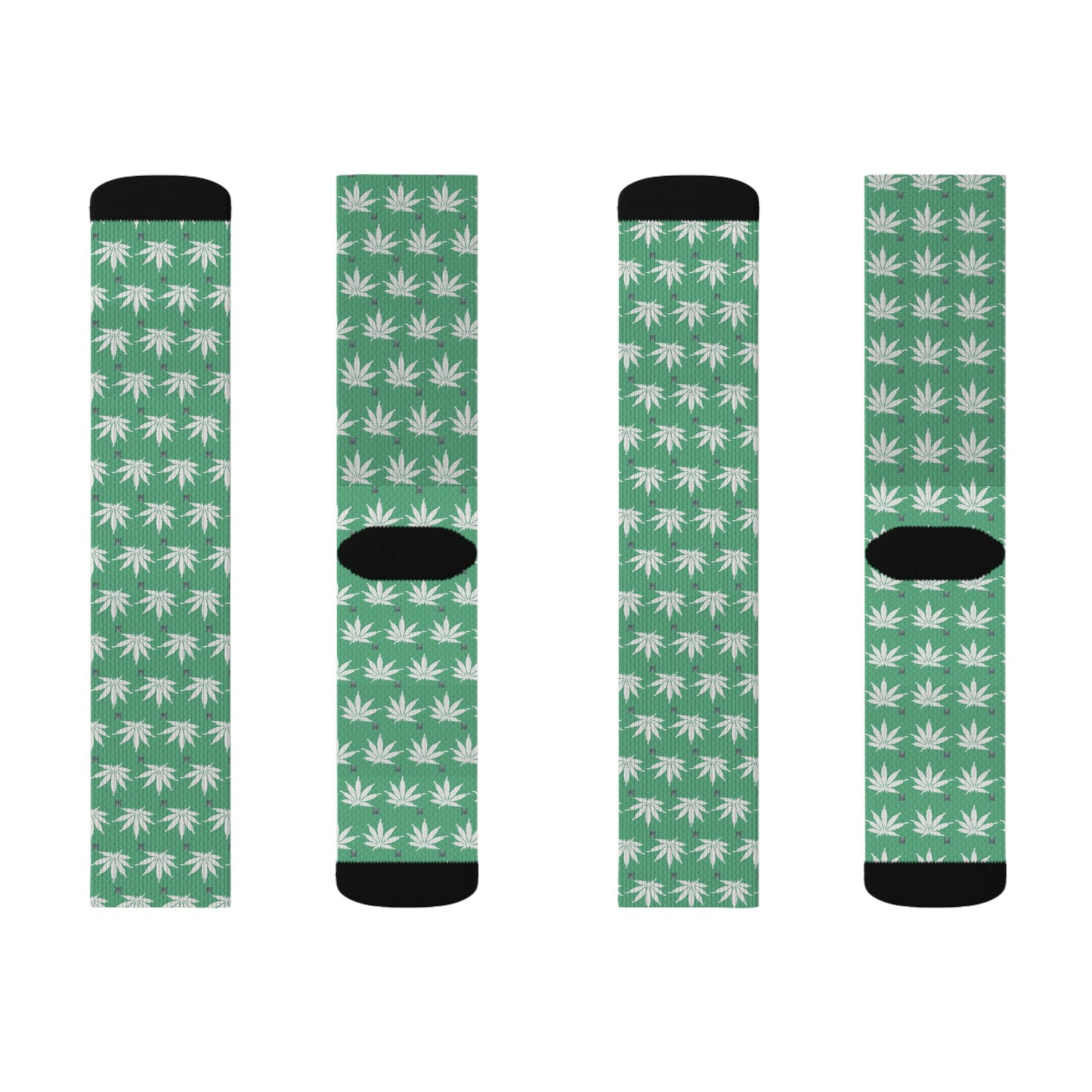 NEON GREEN SMOKE Infinite Universe Sublimation Socks