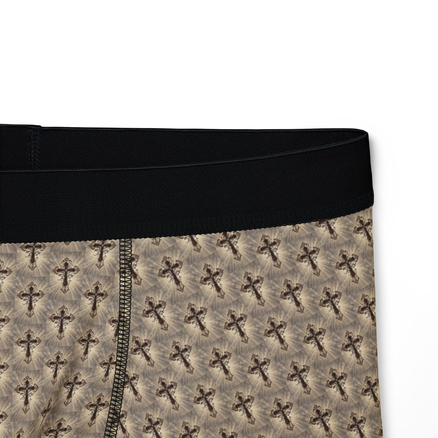 LOOK TWICE CROSS Infinite Universe Men's Boxers with Cross Pattern - Comfortable Men's Underwear, Unique Gift for Him, Everyday Wear, Stylish AOP Boxer Shorts