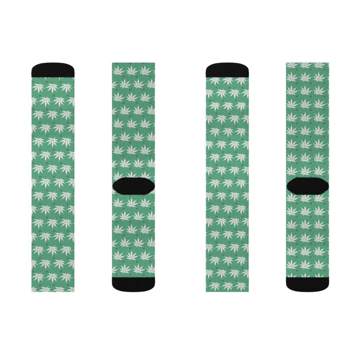NEON GREEN SMOKE Infinite Universe Sublimation Socks