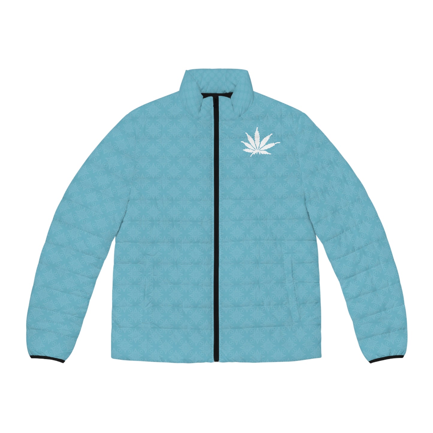 Sapphire SKY-ICE FROST {BABY STAR FLAKE} Infinite Universe Men's Puffer Jacket (AOP)