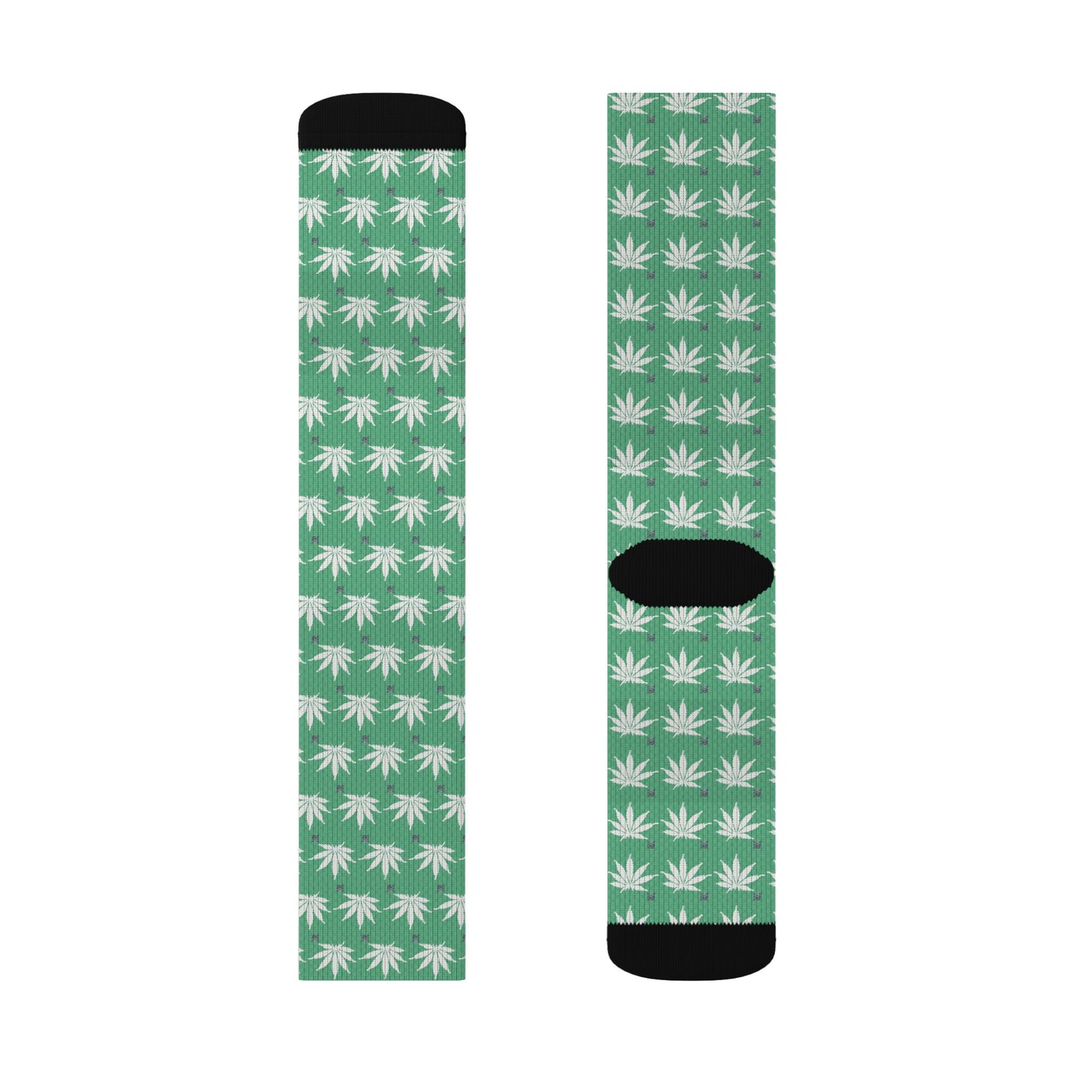 NEON GREEN SMOKE Infinite Universe Sublimation Socks