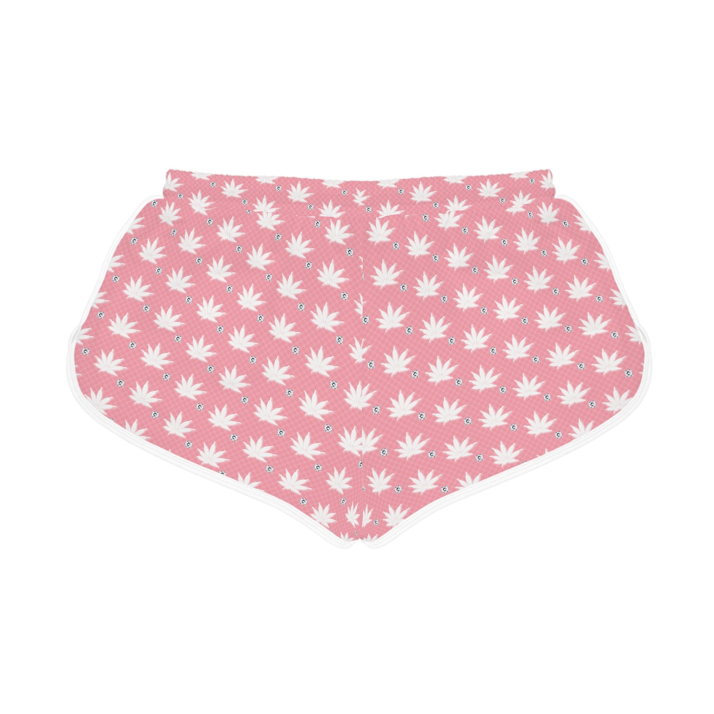 FROSTED BRIGHT TRUE PINK ICED DIAMOND Chic Women's Relaxed Shorts