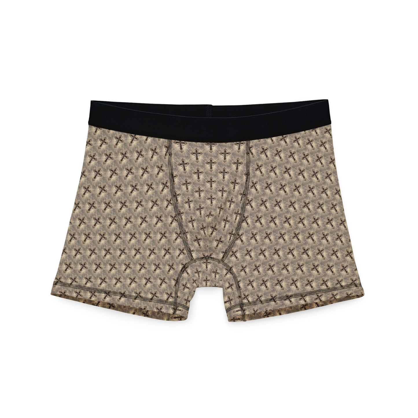 LOOK TWICE CROSS Infinite Universe Men's Boxers with Cross Pattern - Comfortable Men's Underwear, Unique Gift for Him, Everyday Wear, Stylish AOP Boxer Shorts