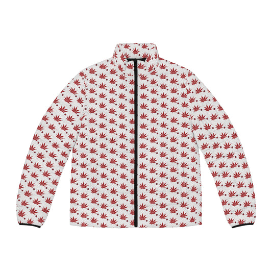 FROSTED BLOOD RED RUBY DIAMOND Infinite Universe - Stylish Men's Puffer Jacket