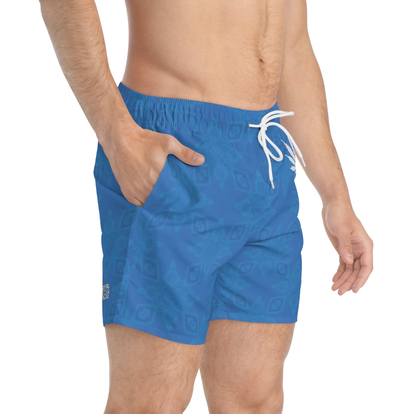 Sapphire BLUE-ICE Infinite Universe Swim Trunks (AOP)