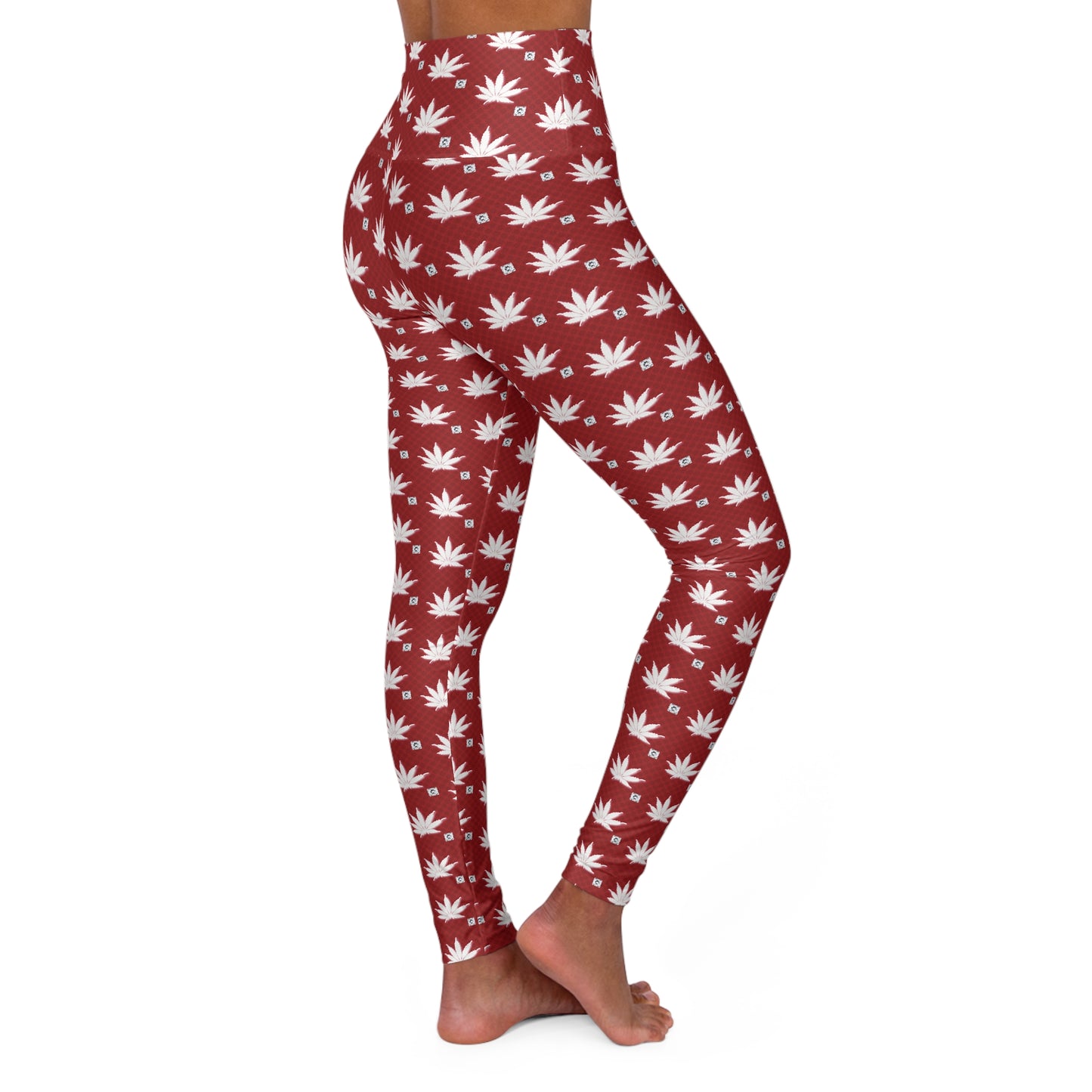 BLOOD ICED FROST Infinite Universe High-Waist Yoga Leggings — All-Over Print Floral Meditation Activewear
