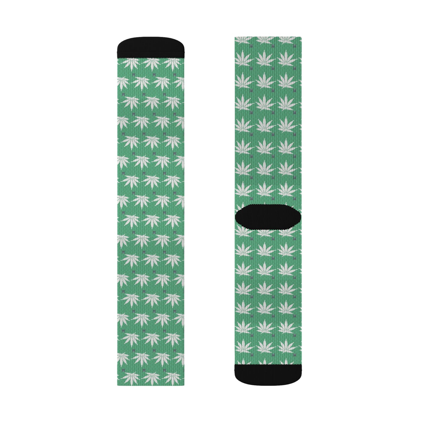 NEON GREEN SMOKE Infinite Universe Sublimation Socks
