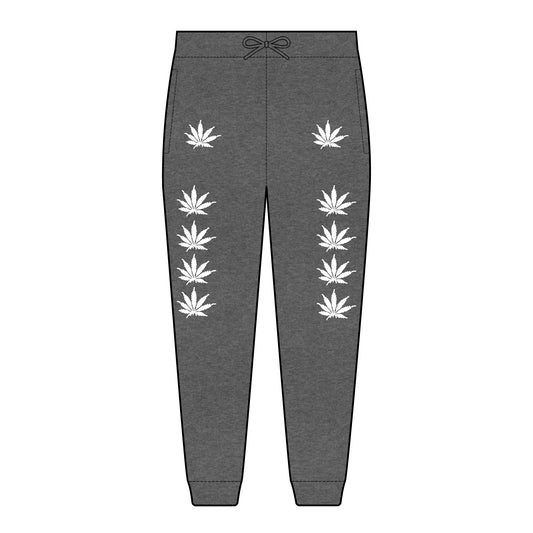 ICED FROSTED Infinite Universe Stylish Unisex Fleece Joggers with Leaf Embroidery | Cozy, Casual, Comfortable Pants for Everyday Wear, Gifts, Relaxation, Loungewear