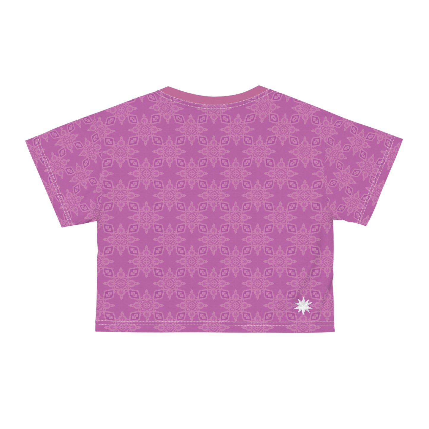 FROST Pink Diamond {BABY STAR FLAKE} Infinite Universe Crop Tee (AOP)