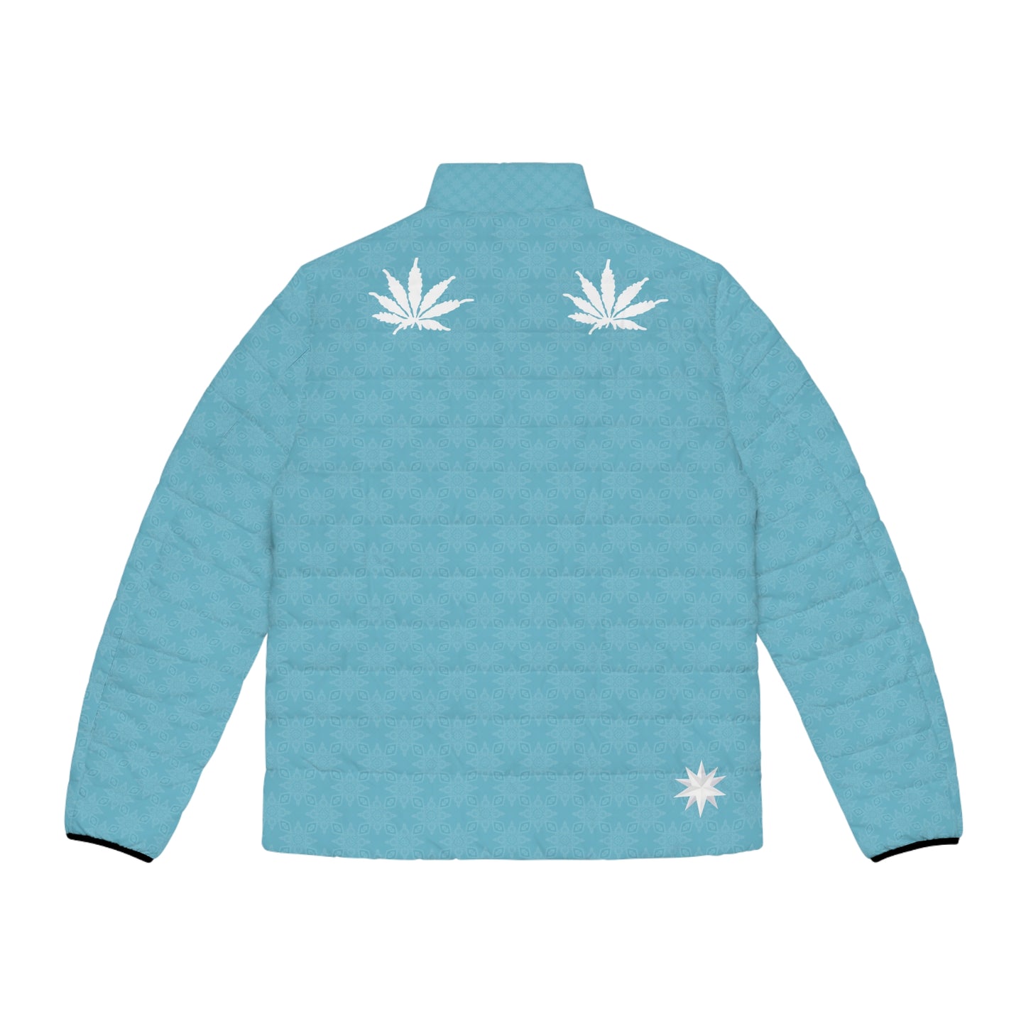 Sapphire SKY-ICE FROST {BABY STAR FLAKE} Infinite Universe Men's Puffer Jacket (AOP)