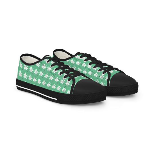 NEON GREEN SMOKE Infinite Universe Men's Low Top Sneakers