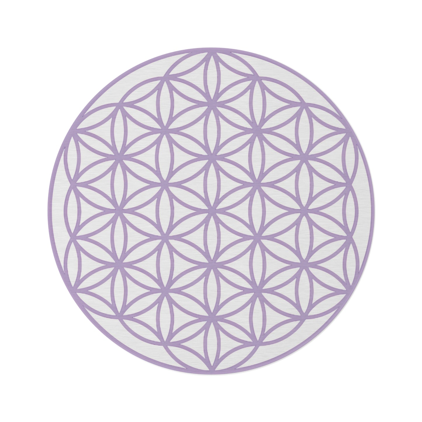 WHITE & PURPLE CIRCLE OF LIFE Round Rug