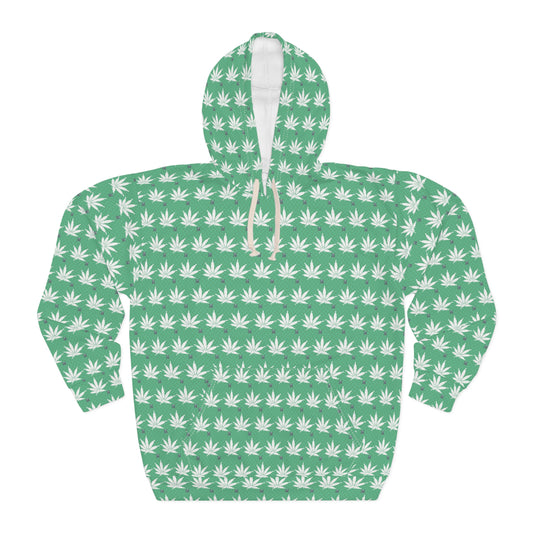 NEON GREEN SMOKE Infinite Universe Unisex Pullover Hoodie (AOP)