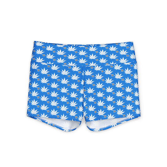 NEW Sapphire BLUE-ICE Infinite Universe Yoga Shorts — Women’s Stretch Activewear