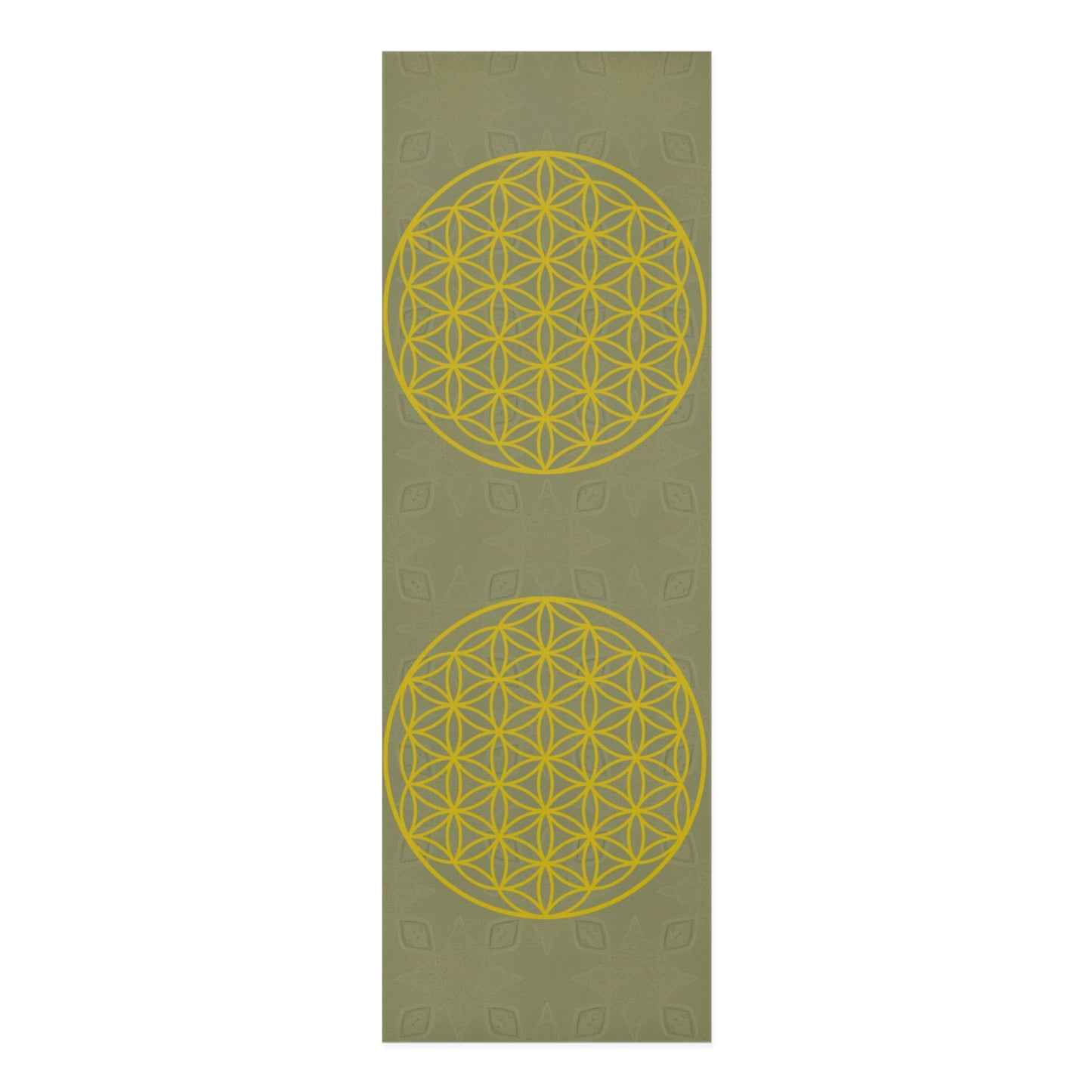 TWO GOLD STARS/CIRCLE OF LIFE/CHRIST RETURNED MEDITATION/Foam Yoga Mat