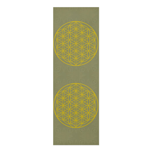 TWO GOLD STARS/CIRCLE OF LIFE/CHRIST RETURNED MEDITATION/Foam Yoga Mat