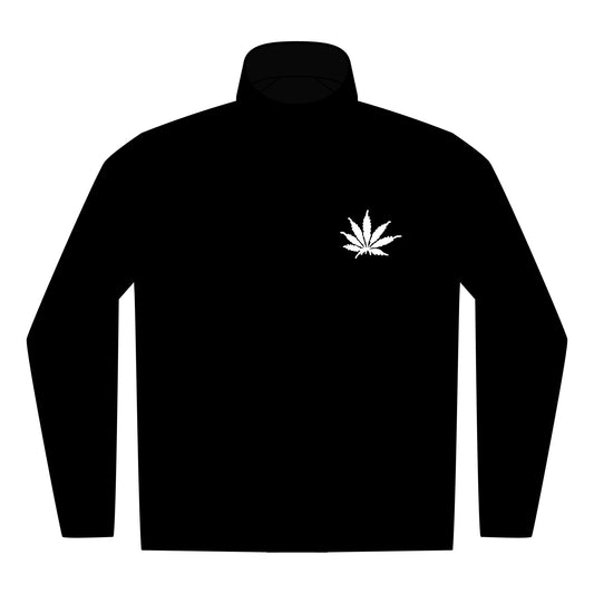 ICED FROST Infinite Universe Men's Quarter-Zip Pullover - Stretchy, Stylish, Embroidered Leaf, Workout Gear, Casual Wear, Gift for Him, Outdoor Fashion
