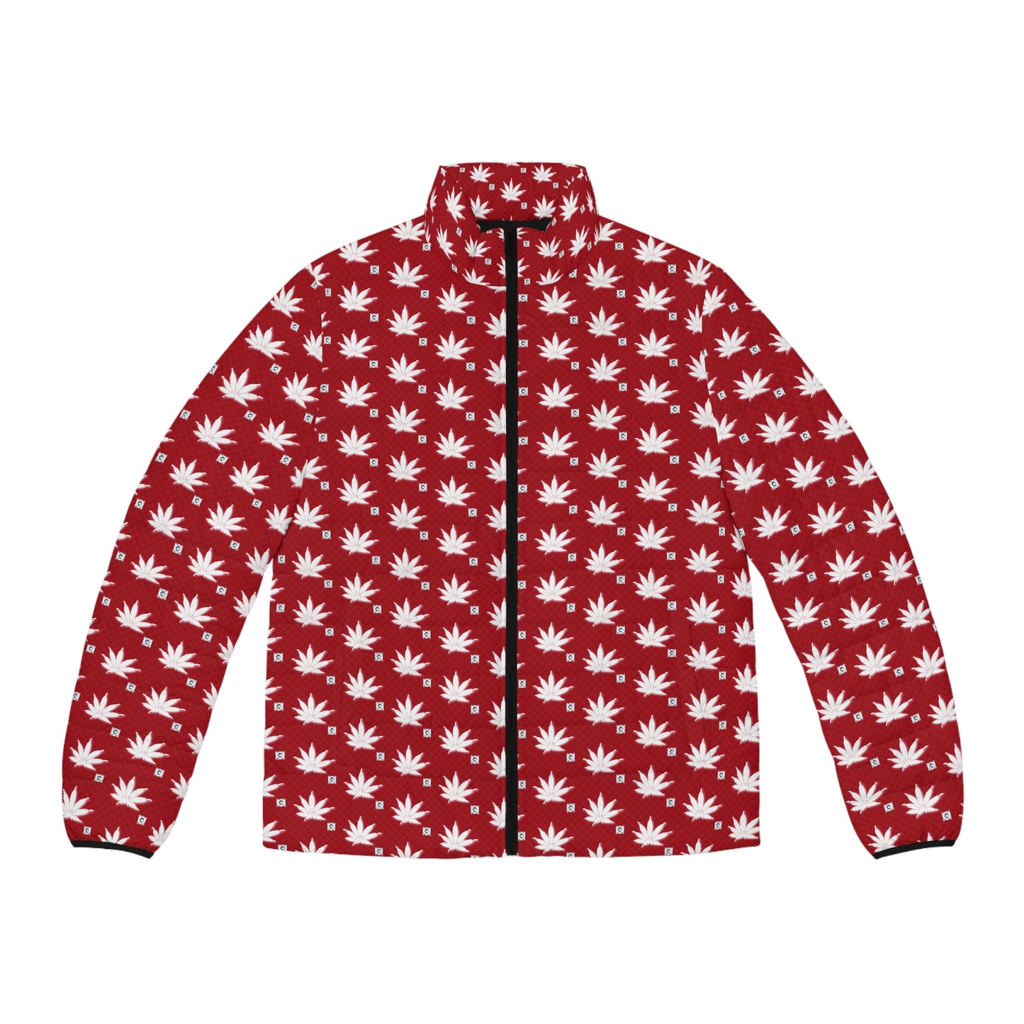 FROSTED BLOOD ICED DIAMOND Infinite Universe - Men's Puffer Jacket with Leaf Pattern