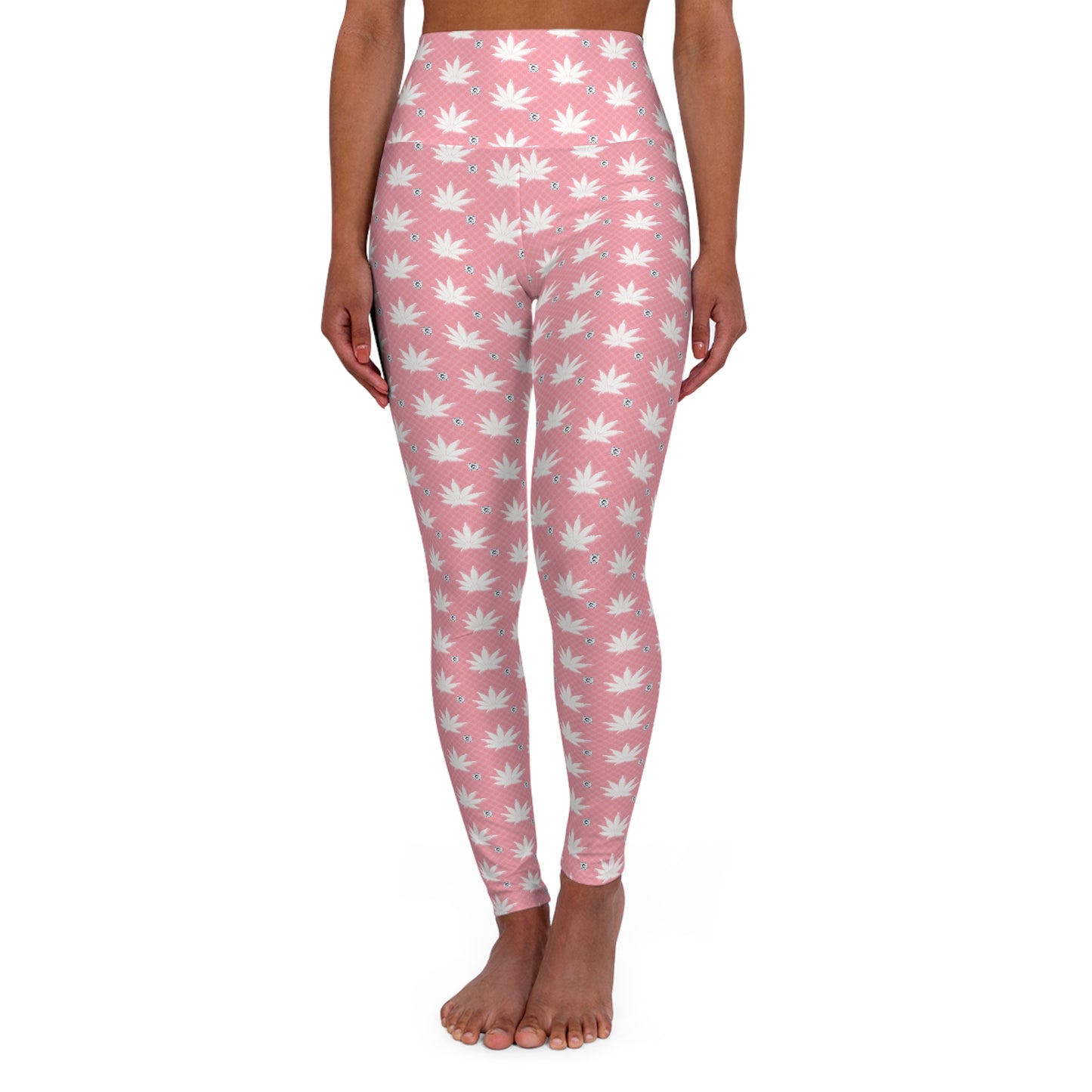 FROSTED BRIGHT TRUE PINK ICED DIAMOND Yoga Leggings