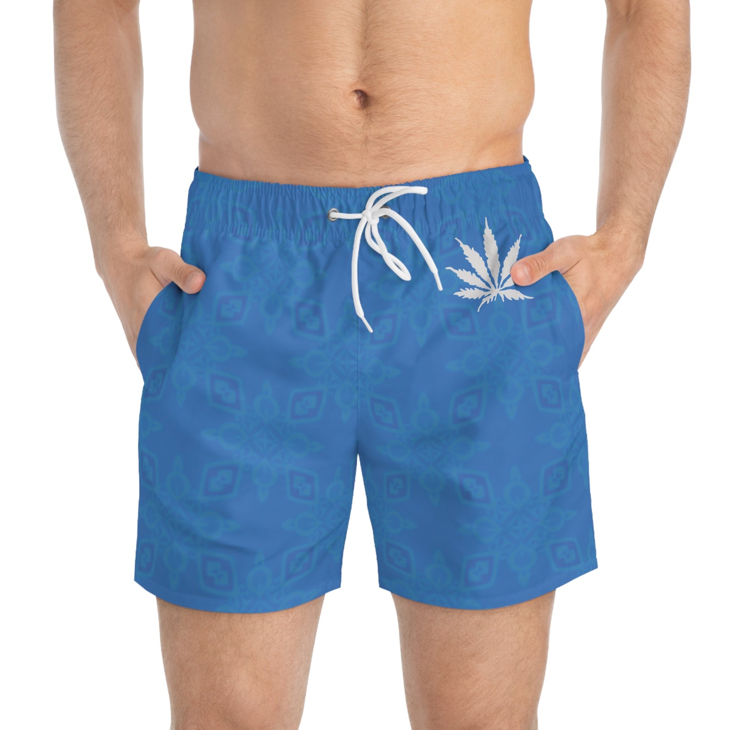 Sapphire BLUE-ICE Infinite Universe Swim Trunks (AOP)