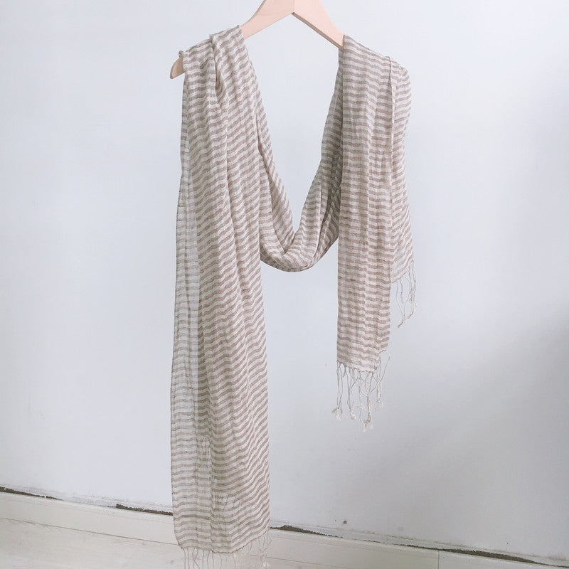 High Quality 100% Linen Scarf Plaid Shawl Four Seasons Scarves Muslim Scarves For Lady