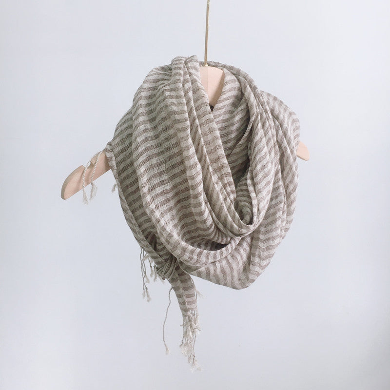 High Quality 100% Linen Scarf Plaid Shawl Four Seasons Scarves Muslim Scarves For Lady