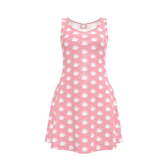 FROSTED BRIGHT TRUE PINK ICED DIAMOND Infinite Universe Skater Dress