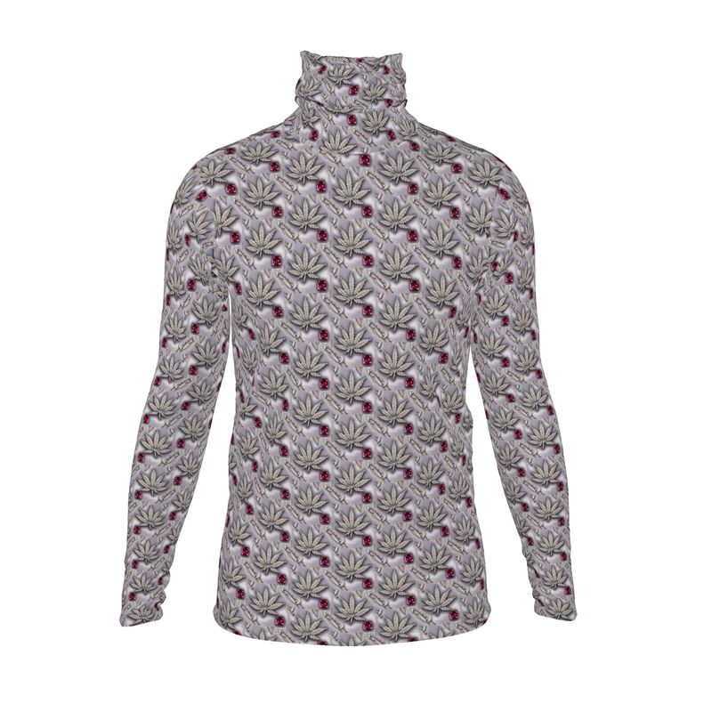 BLOOD THIRSTY RUBY RED DIAMOND IU Mens slim fit roll neck