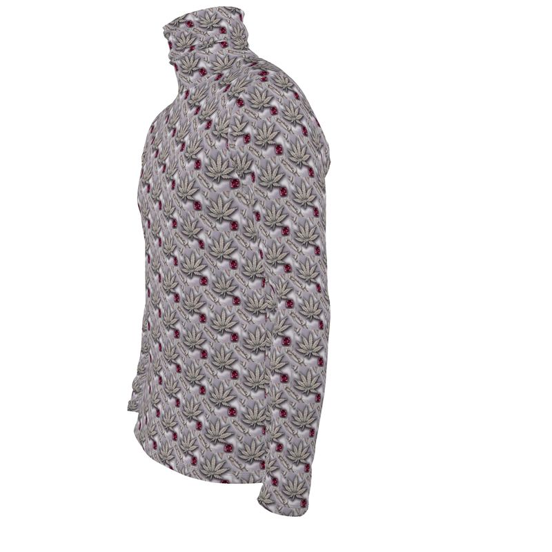 BLOOD THIRSTY RUBY RED DIAMOND IU Mens slim fit roll neck