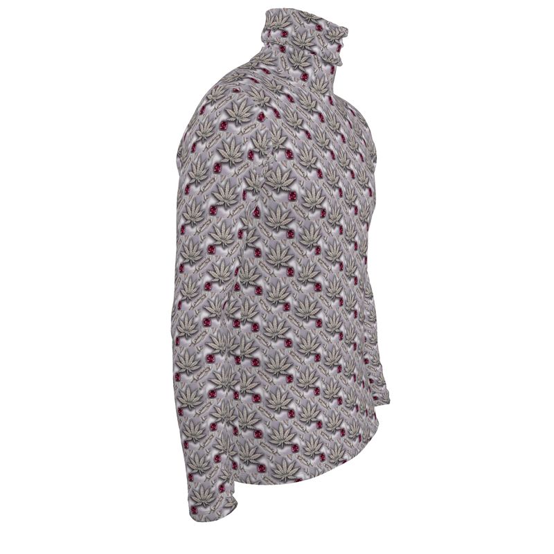 BLOOD THIRSTY RUBY RED DIAMOND IU Mens slim fit roll neck