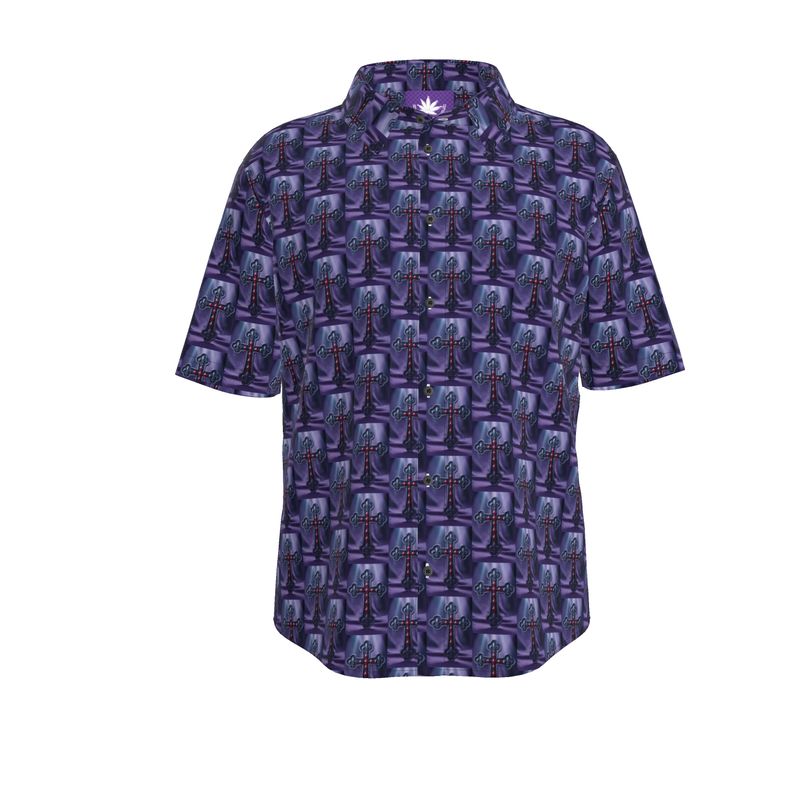 RICH CROSS Infinite Universe Mens Short Sleeve Shirt