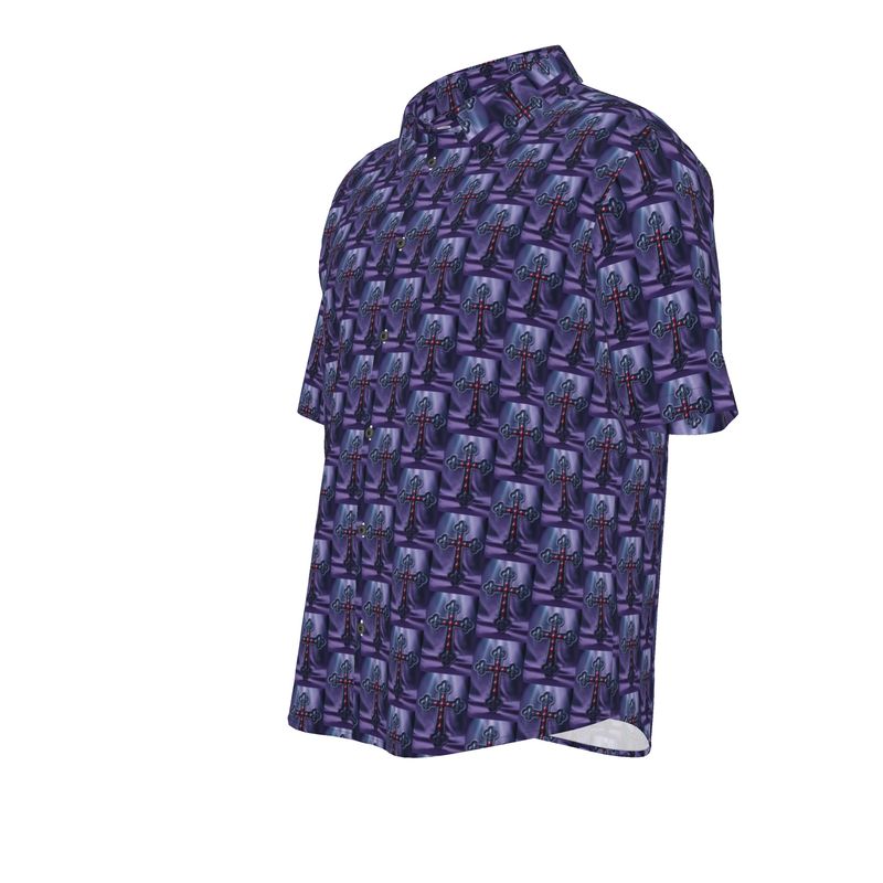 RICH CROSS Infinite Universe Mens Short Sleeve Shirt