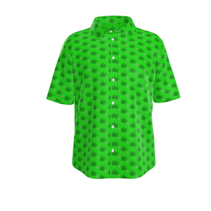 GREEN SMOKE Infinite Universe Mens Short Sleeve Shirt