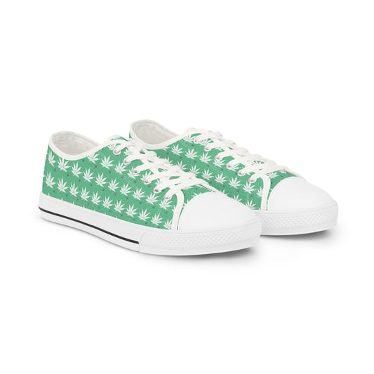 NEON GREEN SMOKE Infinite Universe Men's Low Top Sneakers