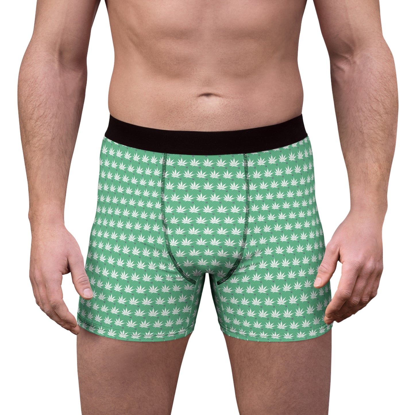 NEON GREEN SMOKE Infinite Universe Men's Boxer Briefs (AOP)