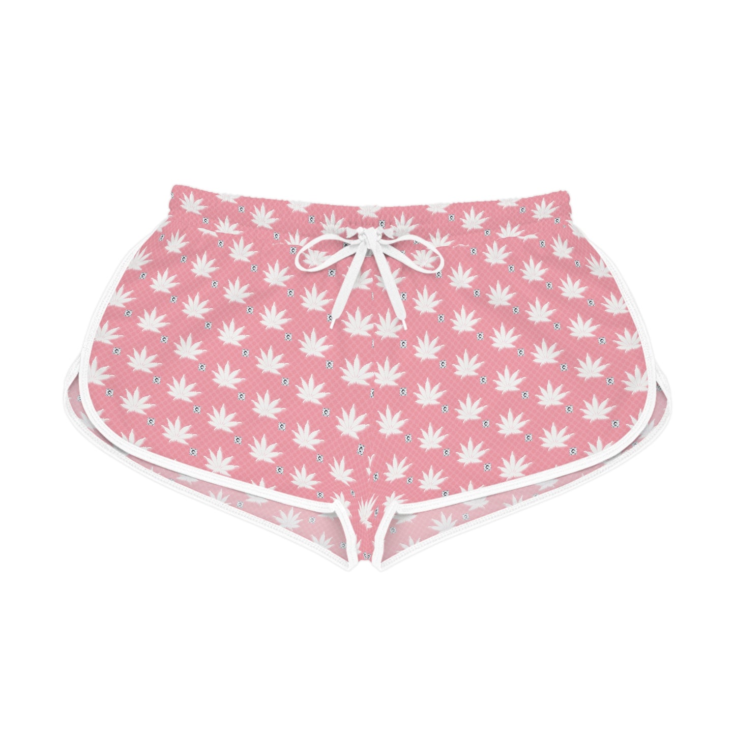FROSTED BRIGHT TRUE PINK ICED DIAMOND Chic Women's Relaxed Shorts